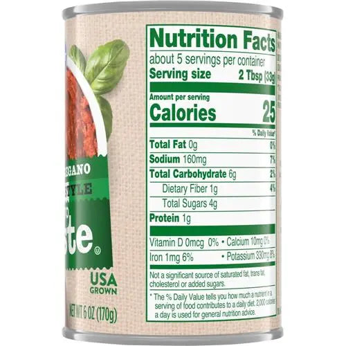 Italian Style Tomato Paste with Basil & Oregano - Kroger 6 oz