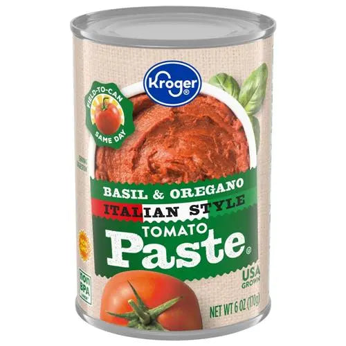 Italian Style Tomato Paste with Basil & Oregano - Kroger 6 oz