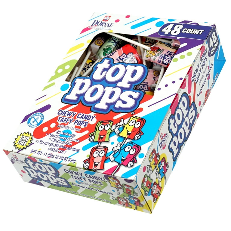 Dorval Taffy Pops - Assorted Flavor 48ct