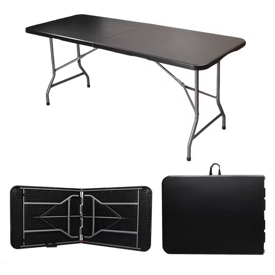 4ft/6ft Portable Plastic Folding Table – Indoor &amp; Outdoor Dining