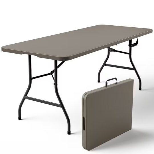 4ft/6ft Portable Plastic Folding Table – Indoor &amp; Outdoor Dining