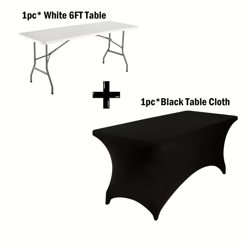 4ft/6ft Portable Plastic Folding Table – Indoor &amp; Outdoor Dining