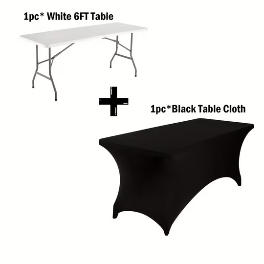 4ft/6ft Portable Plastic Folding Table – Indoor &amp; Outdoor Dining