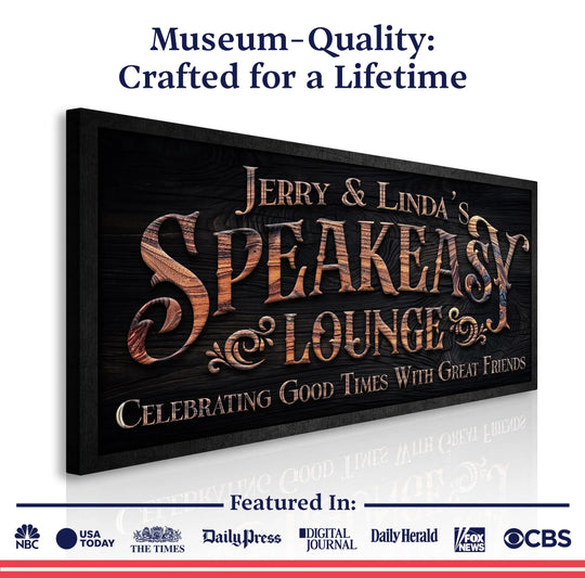 Speakeasy Lounge Wall Sign