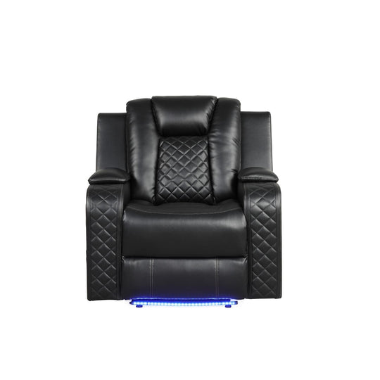 Benz - LED &amp; Power Recliner Chair With Adjustable Headrest