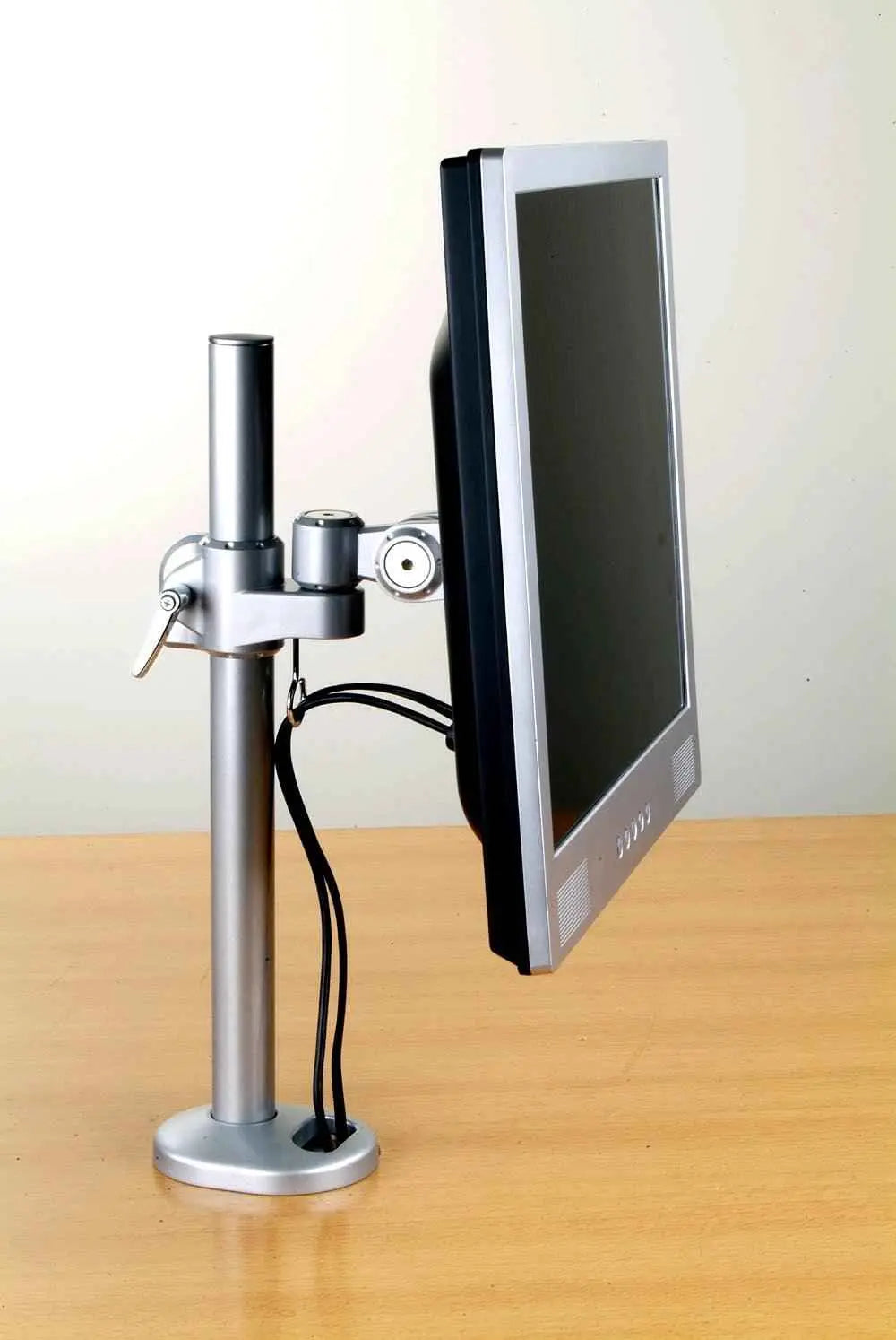 D720BK Monitor Pole Desk Stand Bolt on Height adjustable  BLACK