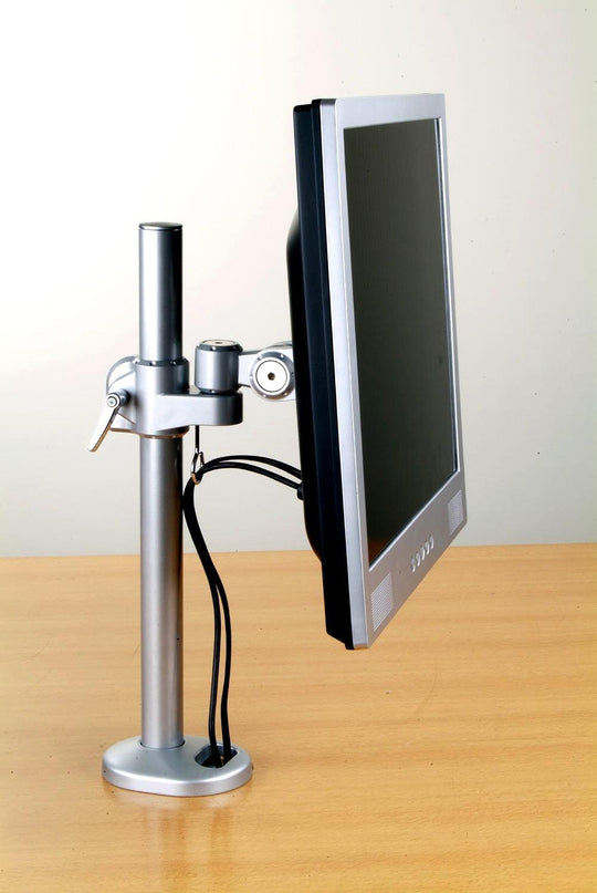 D720BK Monitor Pole Desk Stand Bolt on Height adjustable  BLACK