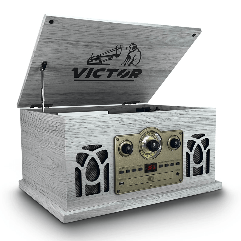 Victor Belmont 8-in-1 Wood Music Center - Refurbished Music Experience