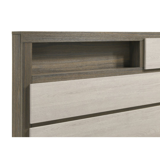 Grey Eastern King Platform Bed