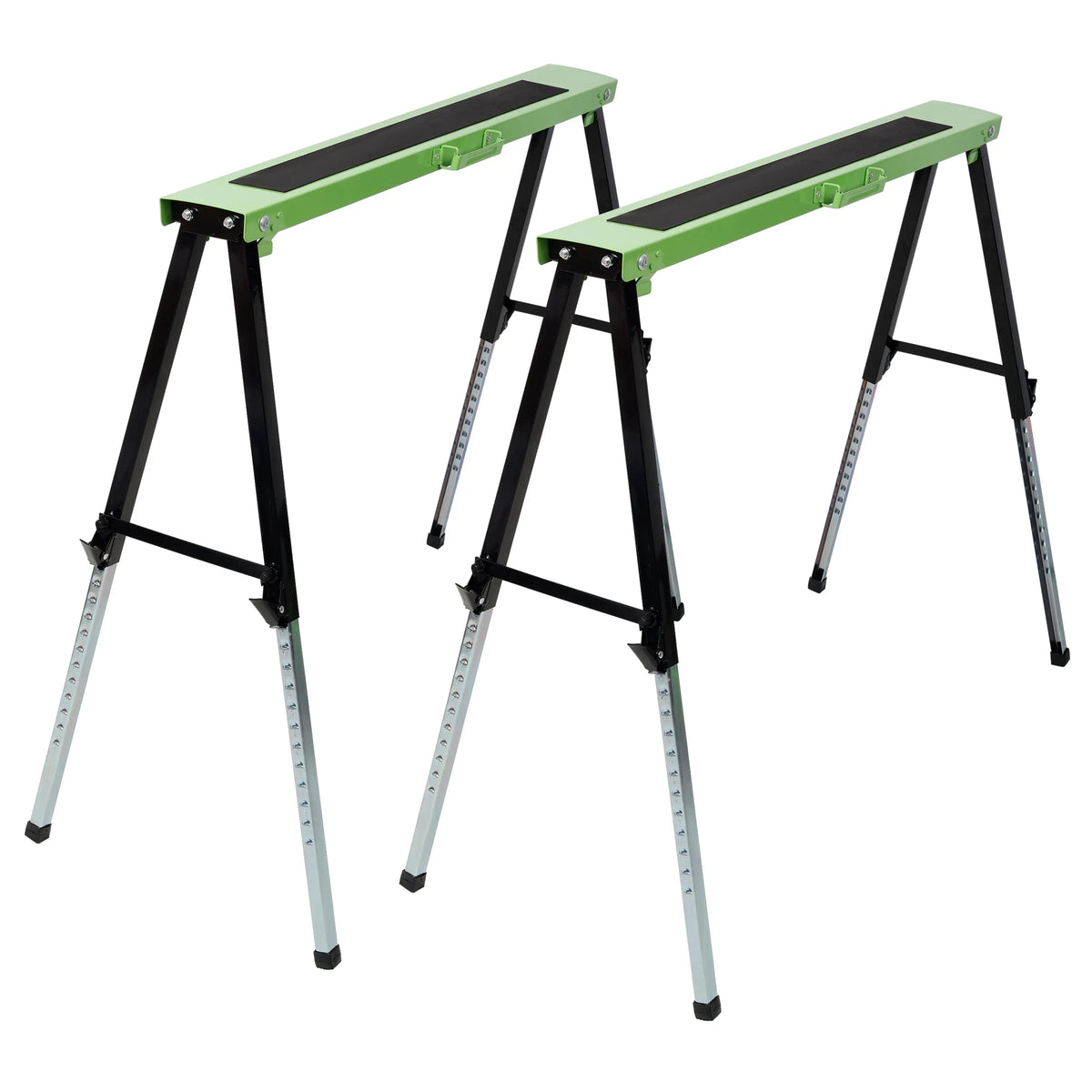 2-Pack Adjustable Saw Horse - Folding Portable Work Horse