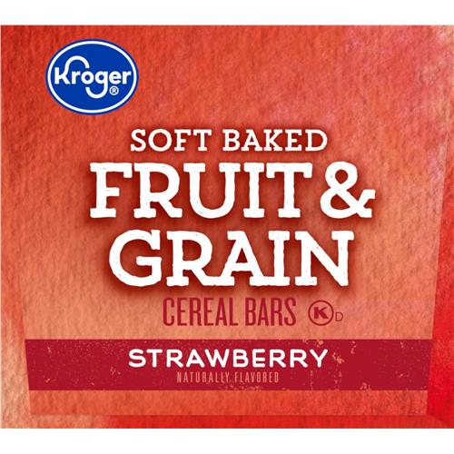 Kroger Soft Baked Fruit &amp; Grain Strawberry Cereal Bar 46.8 oz