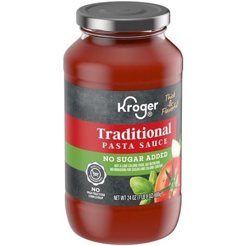Kroger No Sugar Added Traditional Pasta Sauce 24 oz