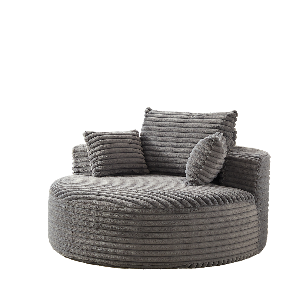 55'L Corduroy Sponge Single Sofa