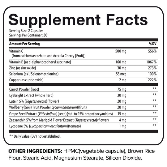 Nutrivein Eye Vitamins (60 Caps)