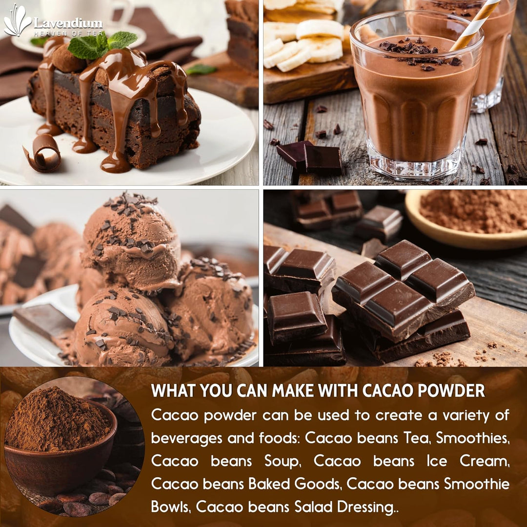 Cacao Powder, 25oz (1.56 lbs), 100% Natural &amp; Pure, Unsweetened, Rich Chocolate Flavor, Perfect for Baking &amp; Smoothies