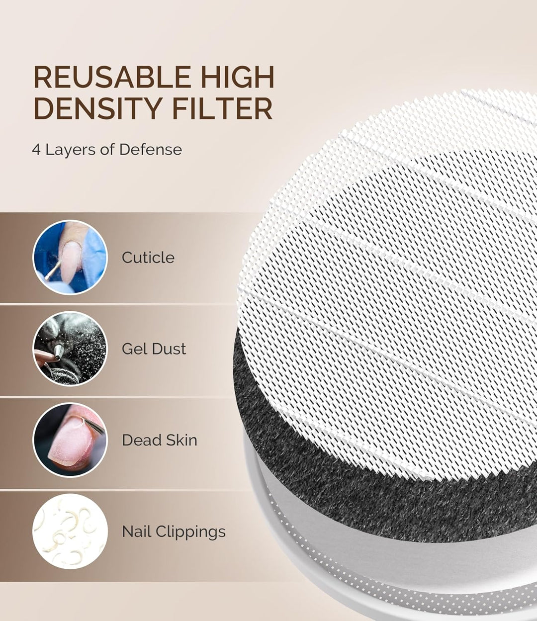 SProR Cordless &amp; Rechargeable Nail Dust Collector