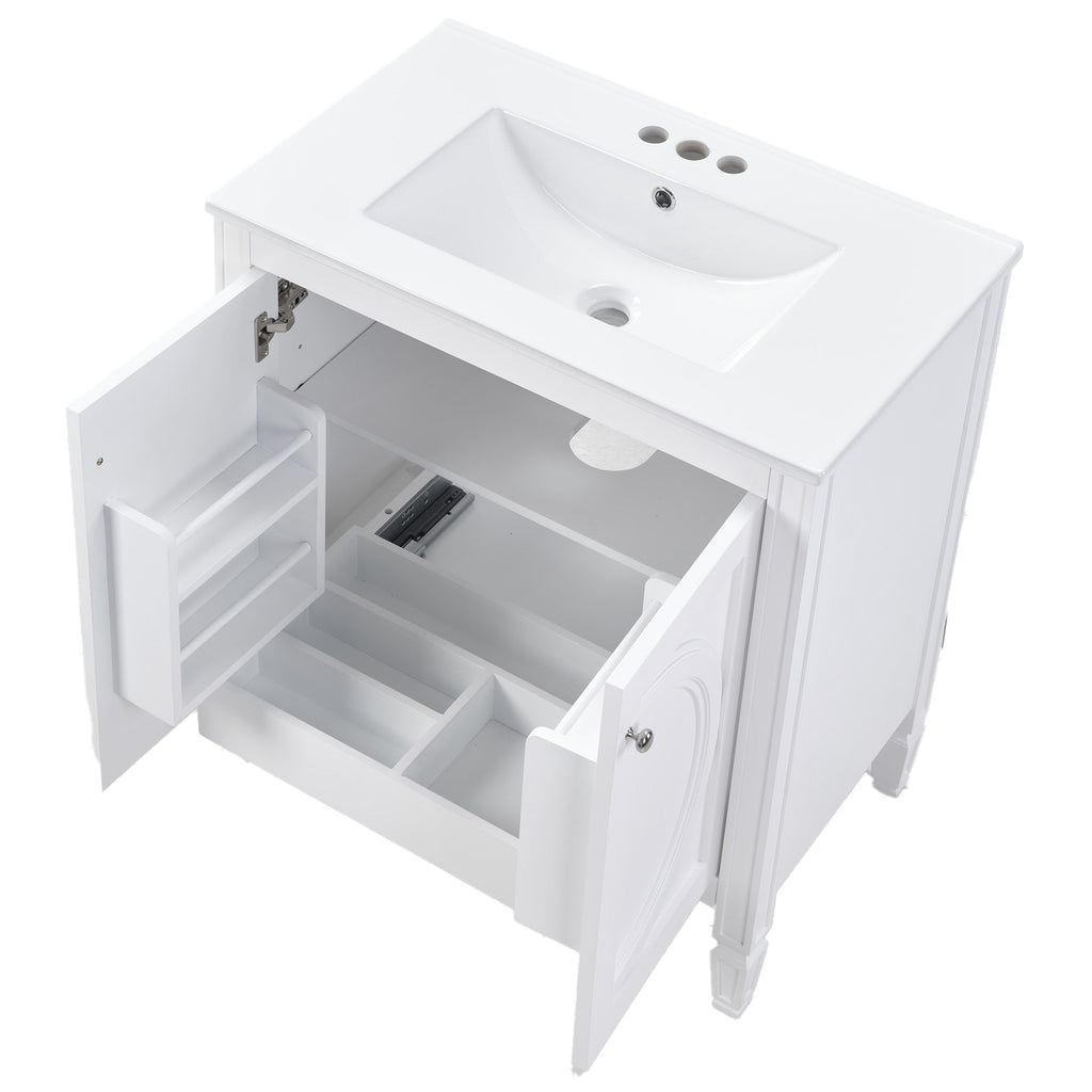 30" No Assembly Needed Vintage Bathroom Vanity
