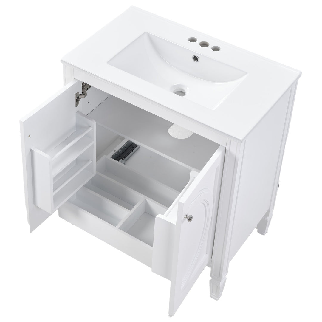 30" No Assembly Needed Vintage Bathroom Vanity