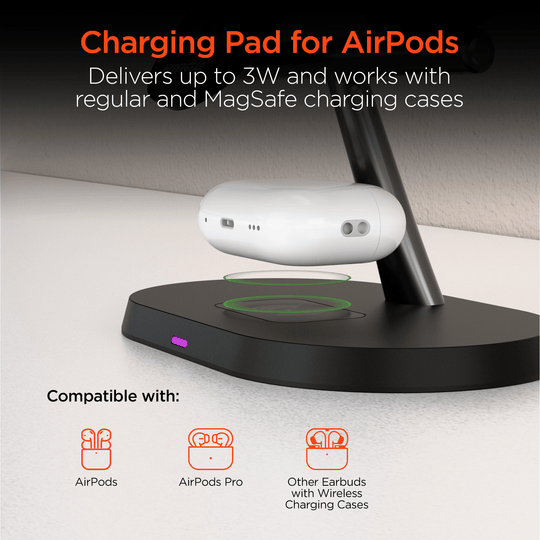 HyperGear MaxCharge Pro 3-in-1 Magsafe Charging Stand