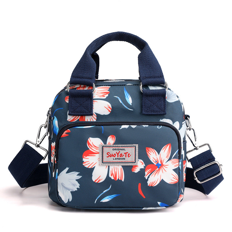 New Arrival Printed Travel Water-Resistant Nylon Multi-Pocket Casual Tote Bag