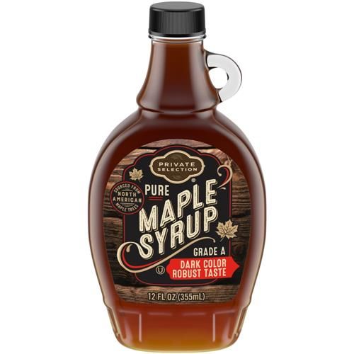 Private Selection 100% Pure Grade A Dark Color Robust Taste Maple Syrup 12 fl oz