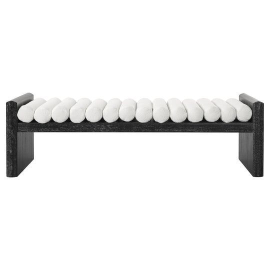 Modern Chenille Upholstered Bench