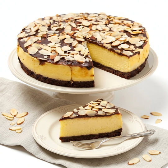 Andy Anand Fudge Brownie Cheesecake, 9-Inch, 2.8 lb – Halal, Real California Cream Cheese, No Preservatives, Birthday &amp; Holiday Gift Box