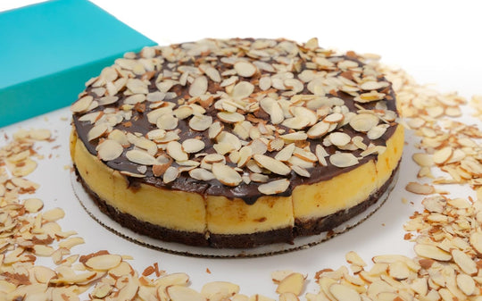 Andy Anand Fudge Brownie Cheesecake, 9-Inch, 2.8 lb – Halal, Real California Cream Cheese, No Preservatives, Birthday &amp; Holiday Gift Box