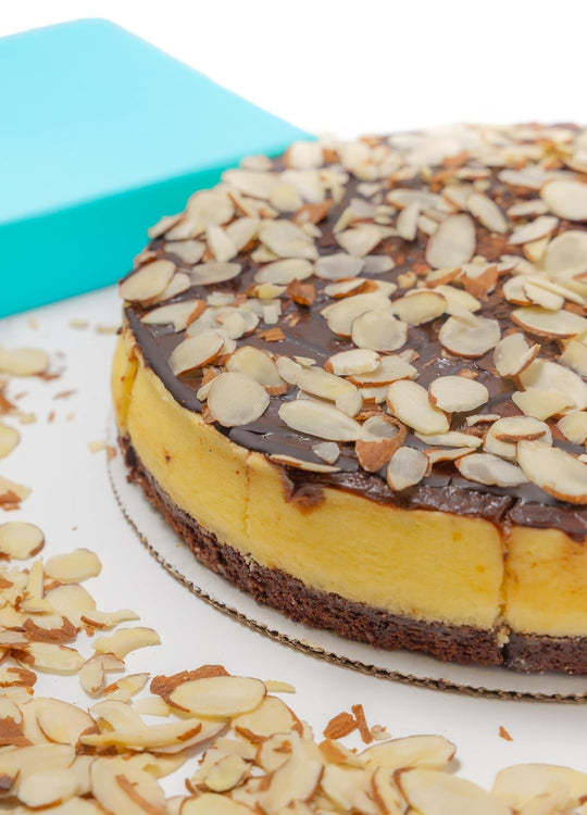 Andy Anand Fudge Brownie Cheesecake, 9-Inch, 2.8 lb – Halal, Real California Cream Cheese, No Preservatives, Birthday &amp; Holiday Gift Box