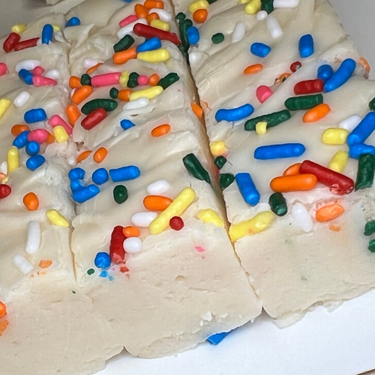 Handmade Cake Batter Fudge with Sprinkles | Meem&