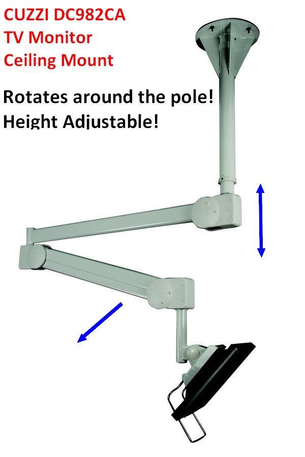DC982CA Extra Long Ceiling Monitor Arm Adjustable 74 inch extension