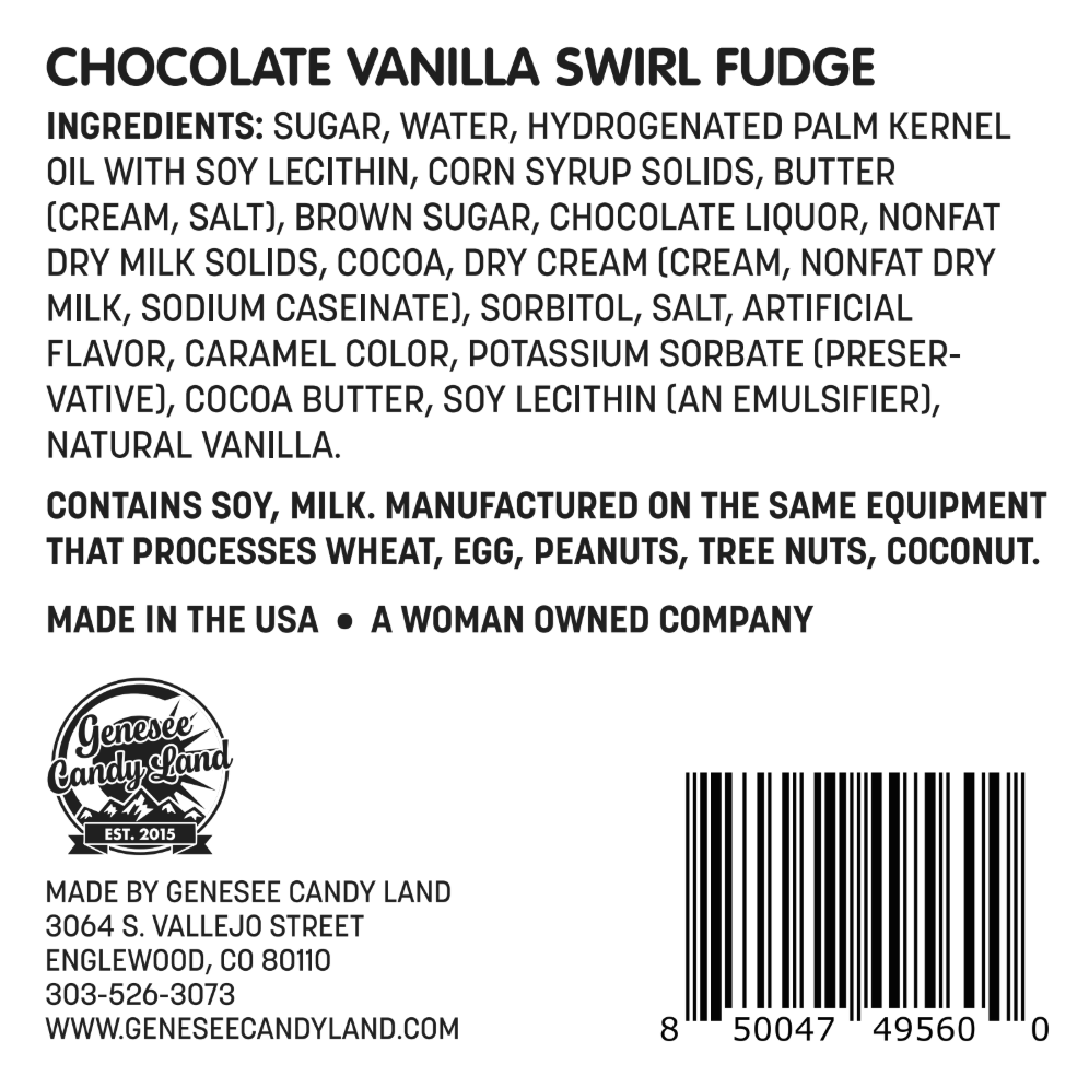 Vanilla Chocolate Swirl Fudge
