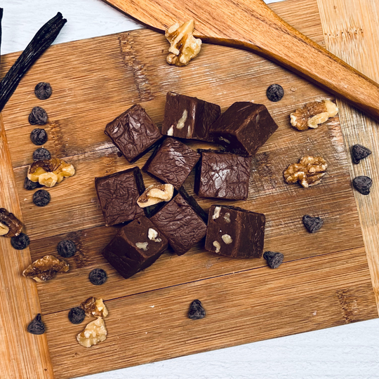 Handmade Chocolate Walnut Fudge | Meem&