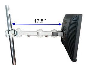 DP170 17.5 inch Universal Pole Mount Monitor Arm and Bracket VESA