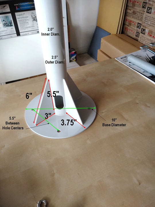 DC982CA Extra Long Ceiling Monitor Arm Adjustable 74 inch extension