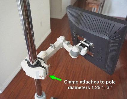 DP170 17.5 inch Universal Pole Mount Monitor Arm and Bracket VESA