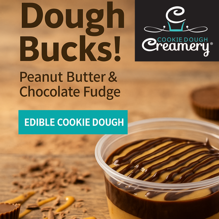 Dough Bucks! (aka Peanut Butter &amp; Chocolate Fudge) Edible Cookie Dough