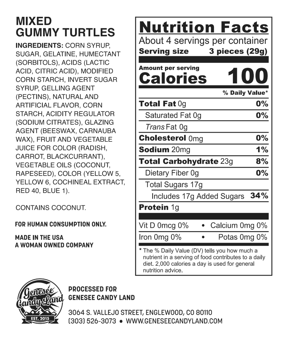 Sea Turtle Treats (Mixed Gummi Turtles)