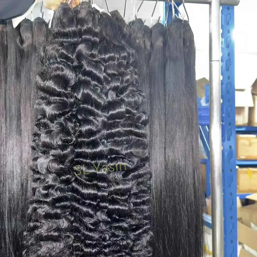 Raw Cambodian Hair Vendor - Premium Cuticle Aligned Straight & Curly Human Hair