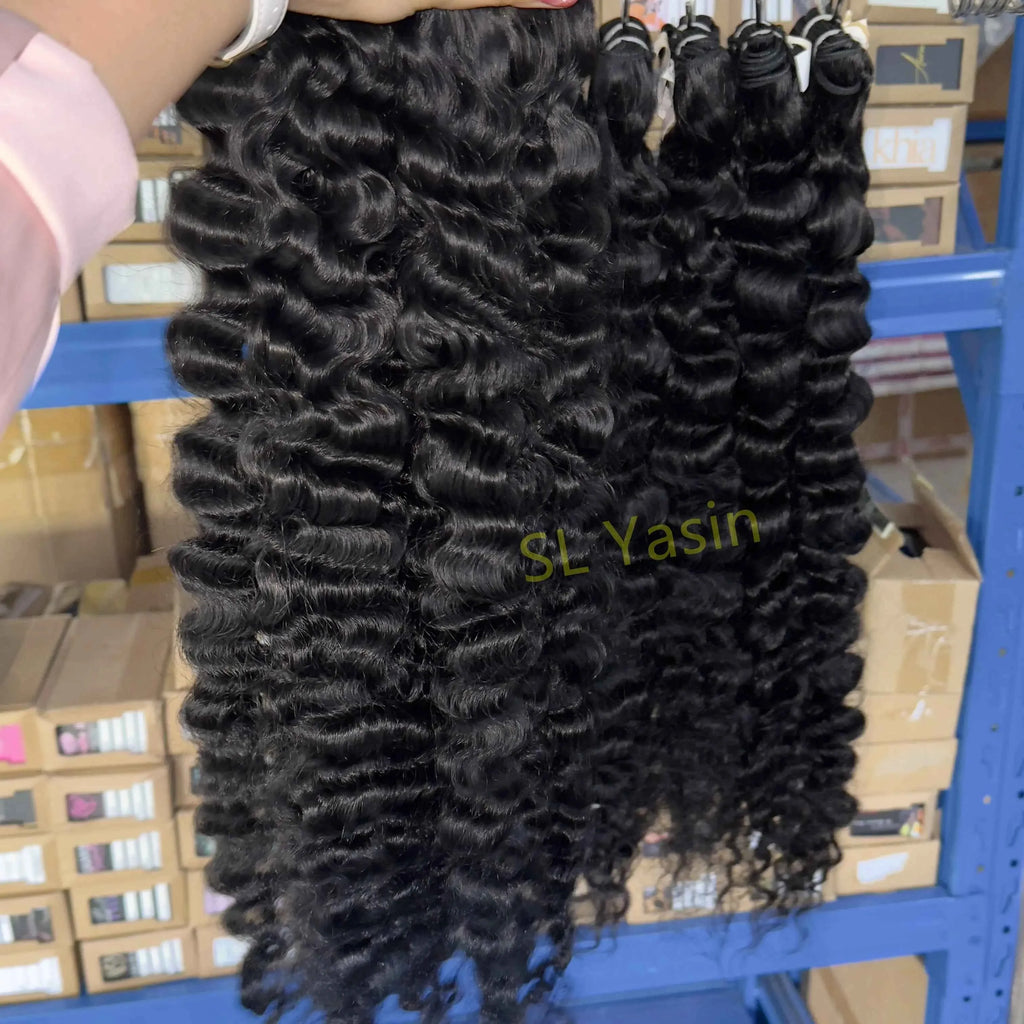 Raw Cambodian Hair Vendor - Premium Cuticle Aligned Straight & Curly Human Hair