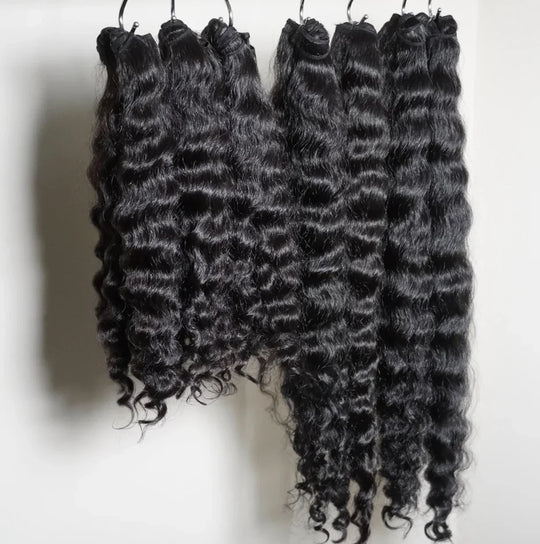 Wholesale  Virgin Cuticle Aligned Natural Raw Hair, Vietnamese Burmese Curly Raw Human Hair Bundles