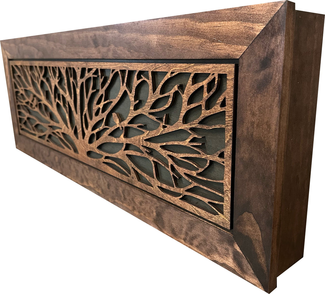 Large Birds in a Tree Gun Concealment Furniture, Concealed Shelf, Hidden Storage for Rifles, Shotguns, &amp; Handguns