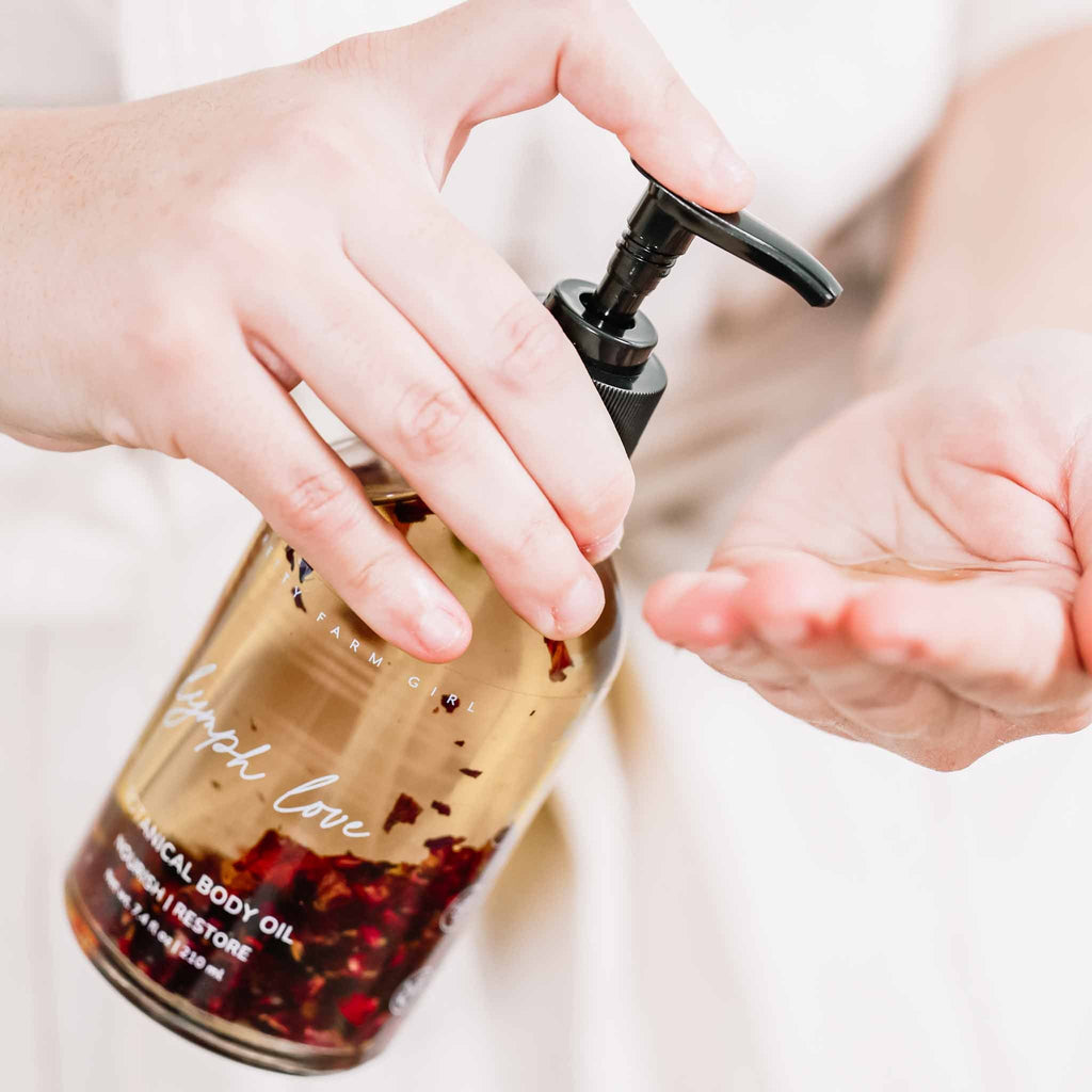 Lymph Love Body Oil for Massage - Organic Botanical Blend