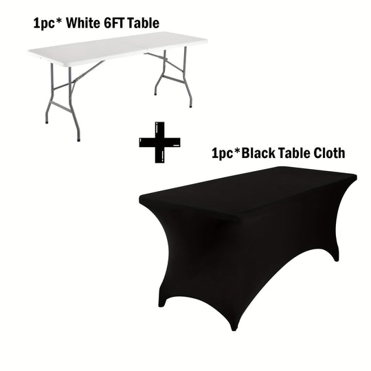4ft/6ft Portable Plastic Folding Table – Indoor &amp; Outdoor Dining