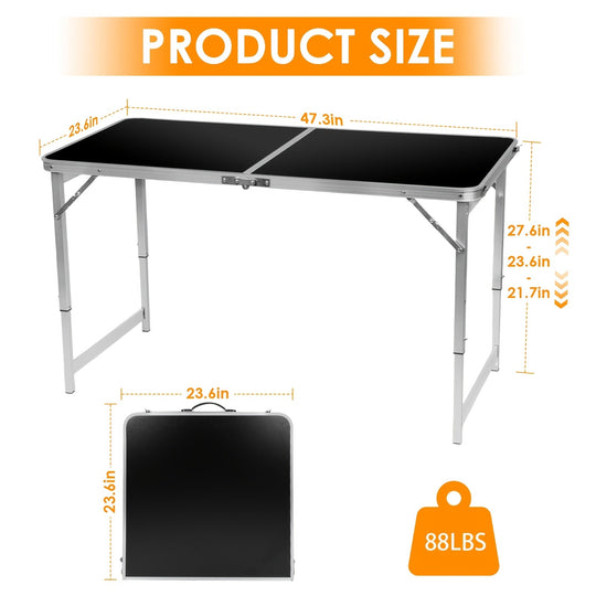 4ft/6ft Portable Plastic Folding Table – Indoor &amp; Outdoor Dining
