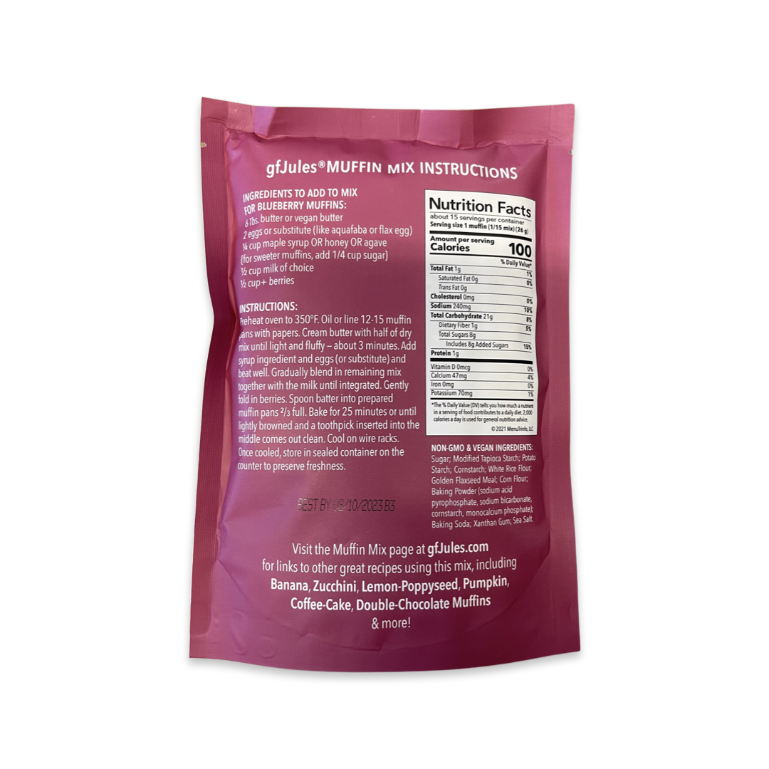 gfJules Gluten Free Muffin Mix – Soft, Fluffy, and Flavorful