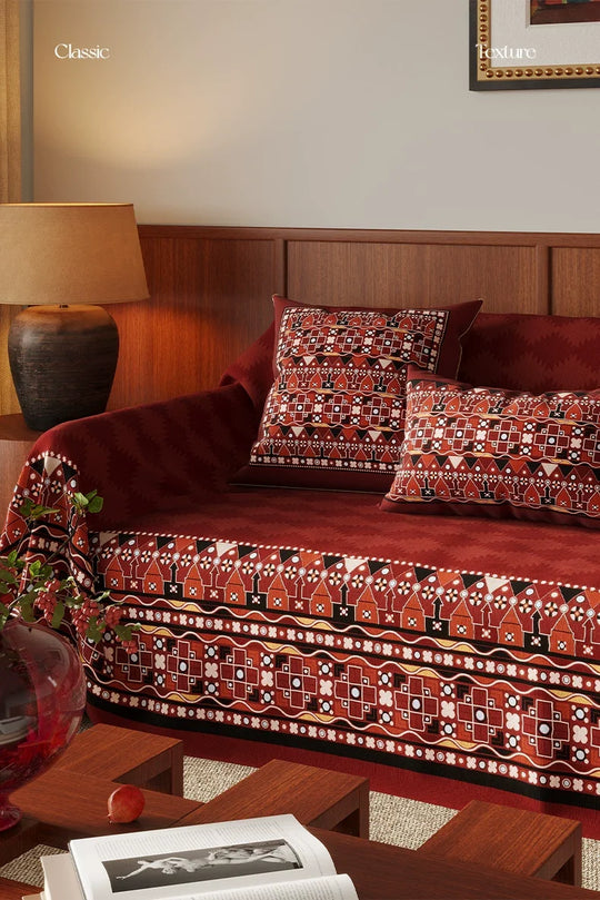 Four Season Red Couch Cover – Stylish, Cat-Proof &amp; Dog-Friendly Sofa Protector