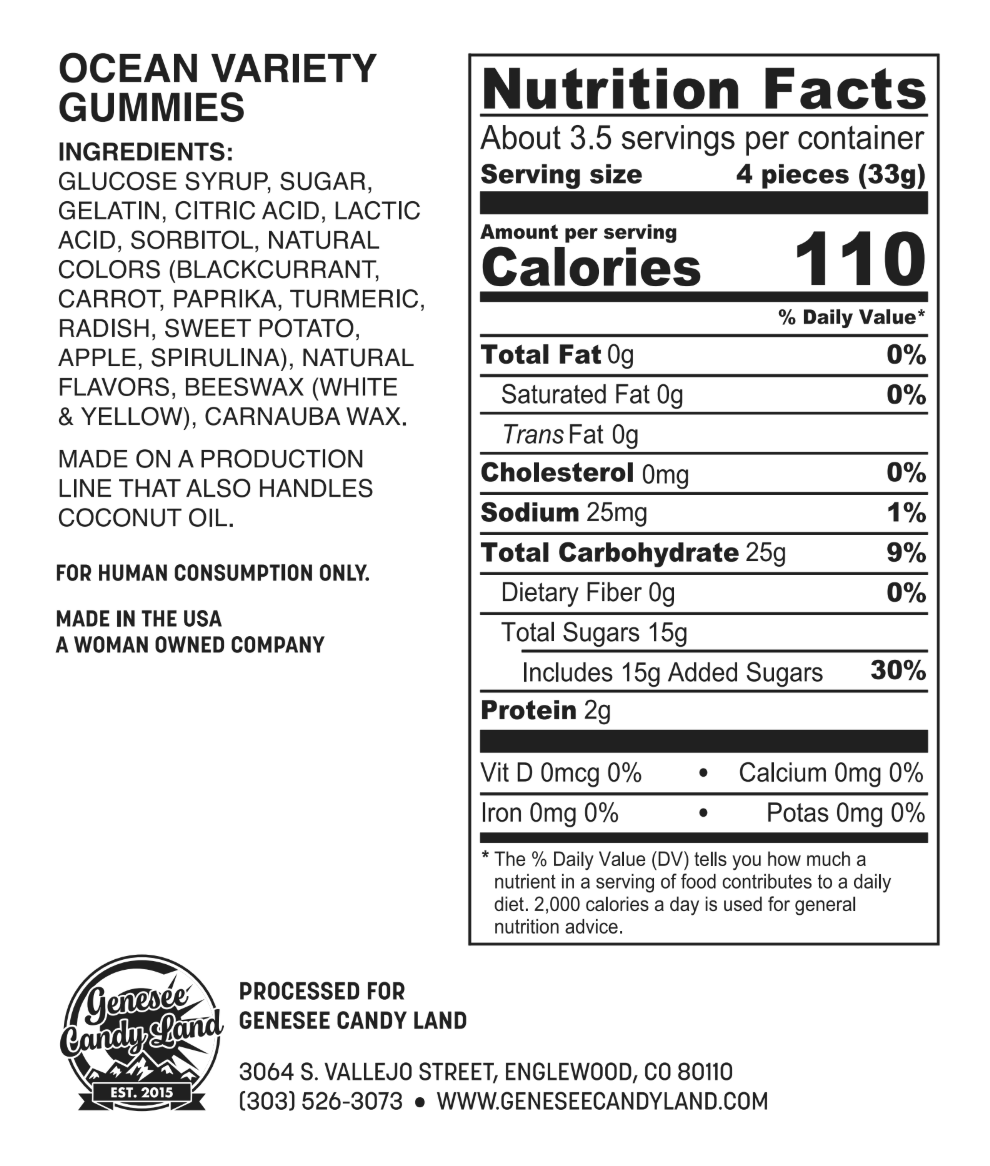 Gator Grub (Ocean Variety Gummies)
