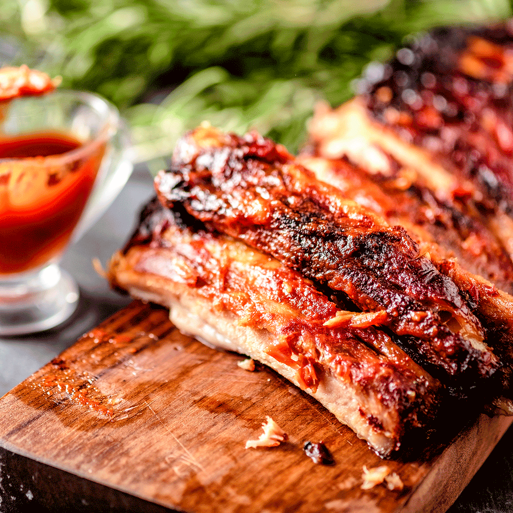 Baby Back Ribs – Peach Sriracha BBQ for Unforgettable Flavor