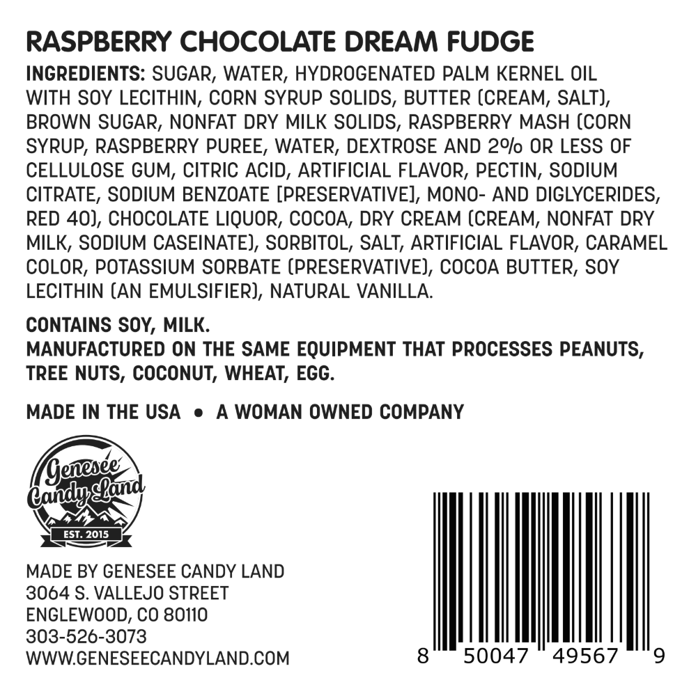 Raspberry Chocolate Dream Fudge